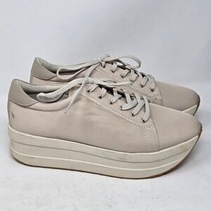 Vagabond Shoemakers Casey Platform Sneakers Beige Textile Low Top Womens 39